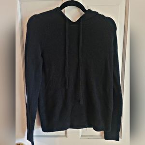 Black Knitted Hoodie